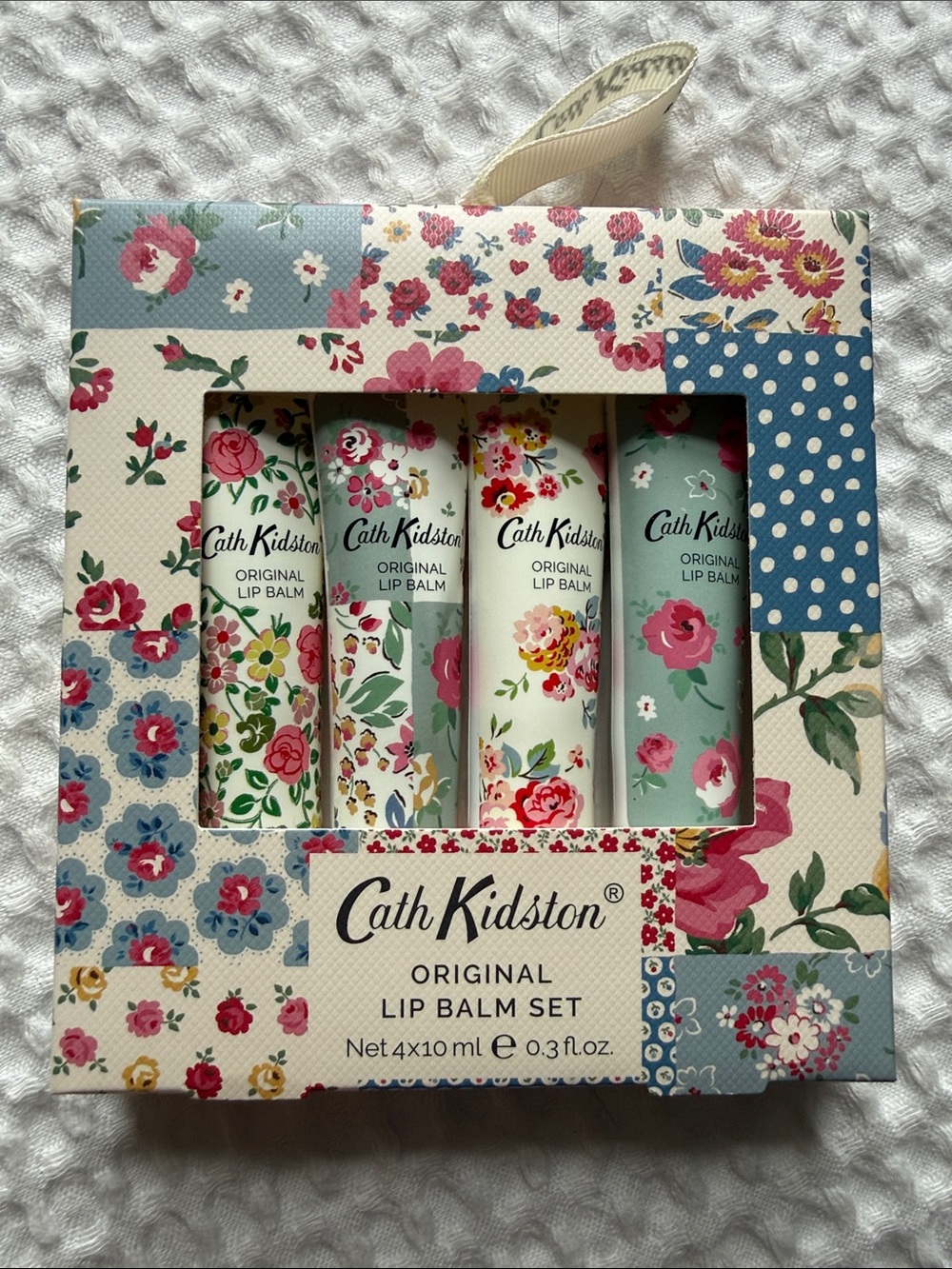 Cath Kidston Floral Lip Balm Set in Pink, Blue, Cream